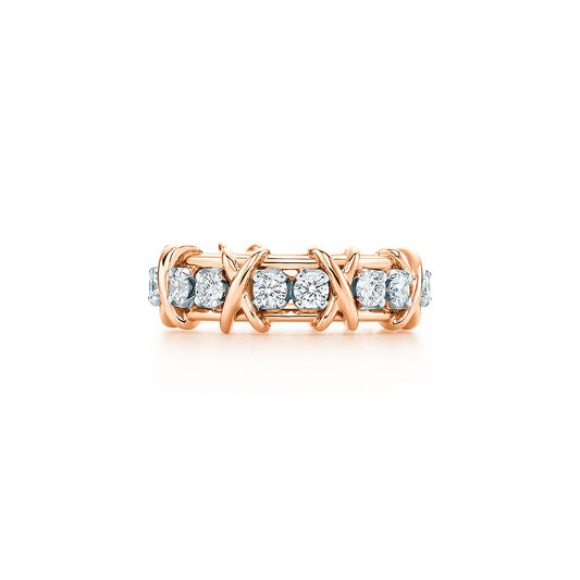 Anillo Dorado Zirconia Blanca