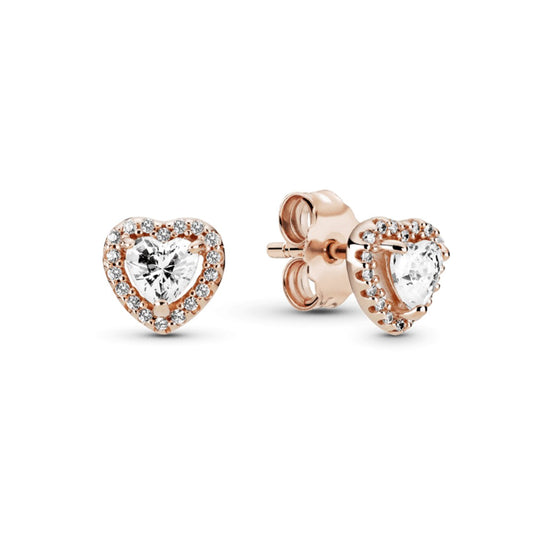 Pendientes Corazón Rosado