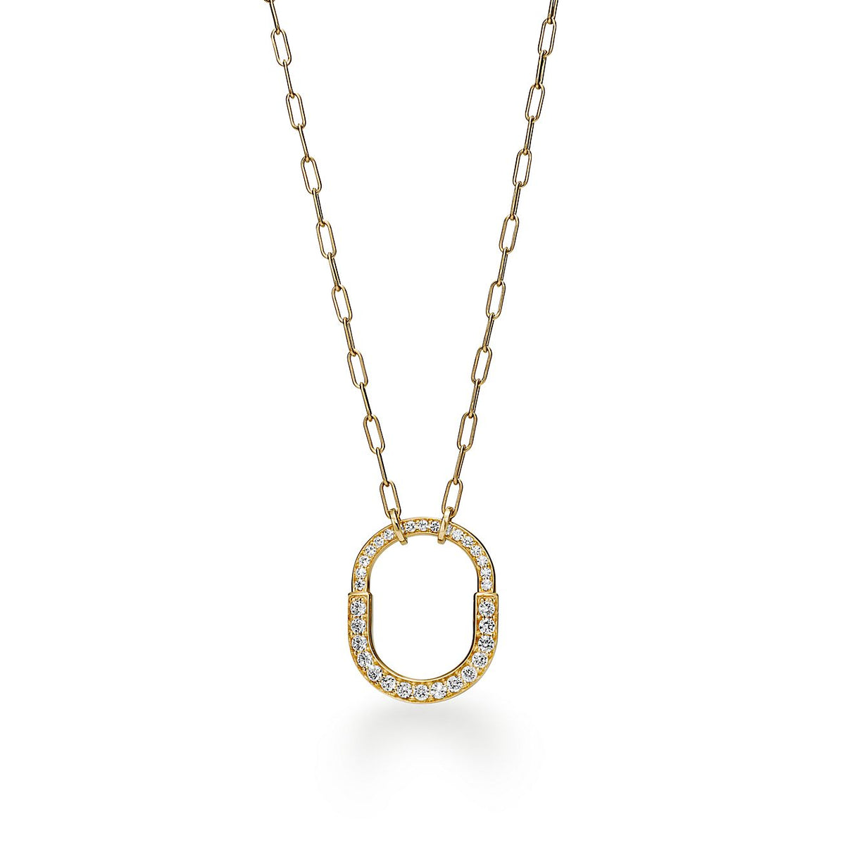 Collar Lock Dorado Full Zirconias
