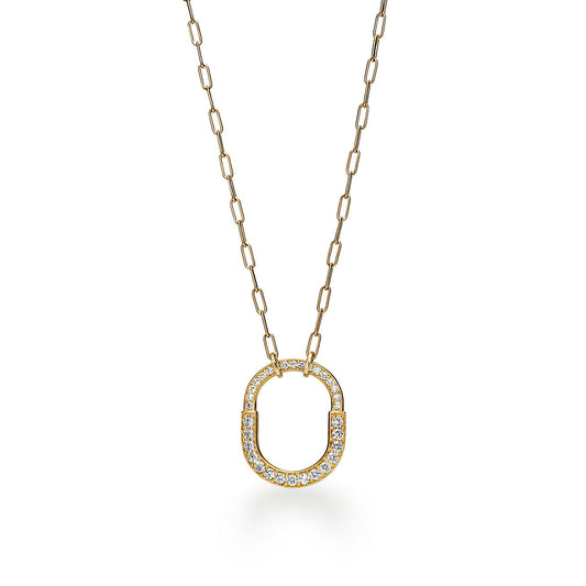 Collar Lock Dorado Full Zirconias