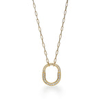 Collar Lock Dorado Full Zirconias