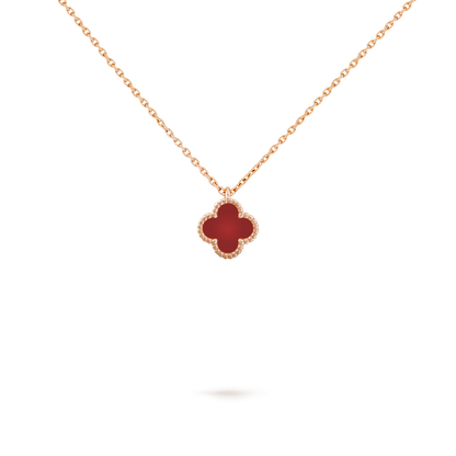 Collar Trébol Rosado y Rojo