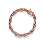 Pulsera Full Eslabones Rosados y Zirconias