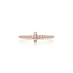 Anillo T Rosado Full Zirconias