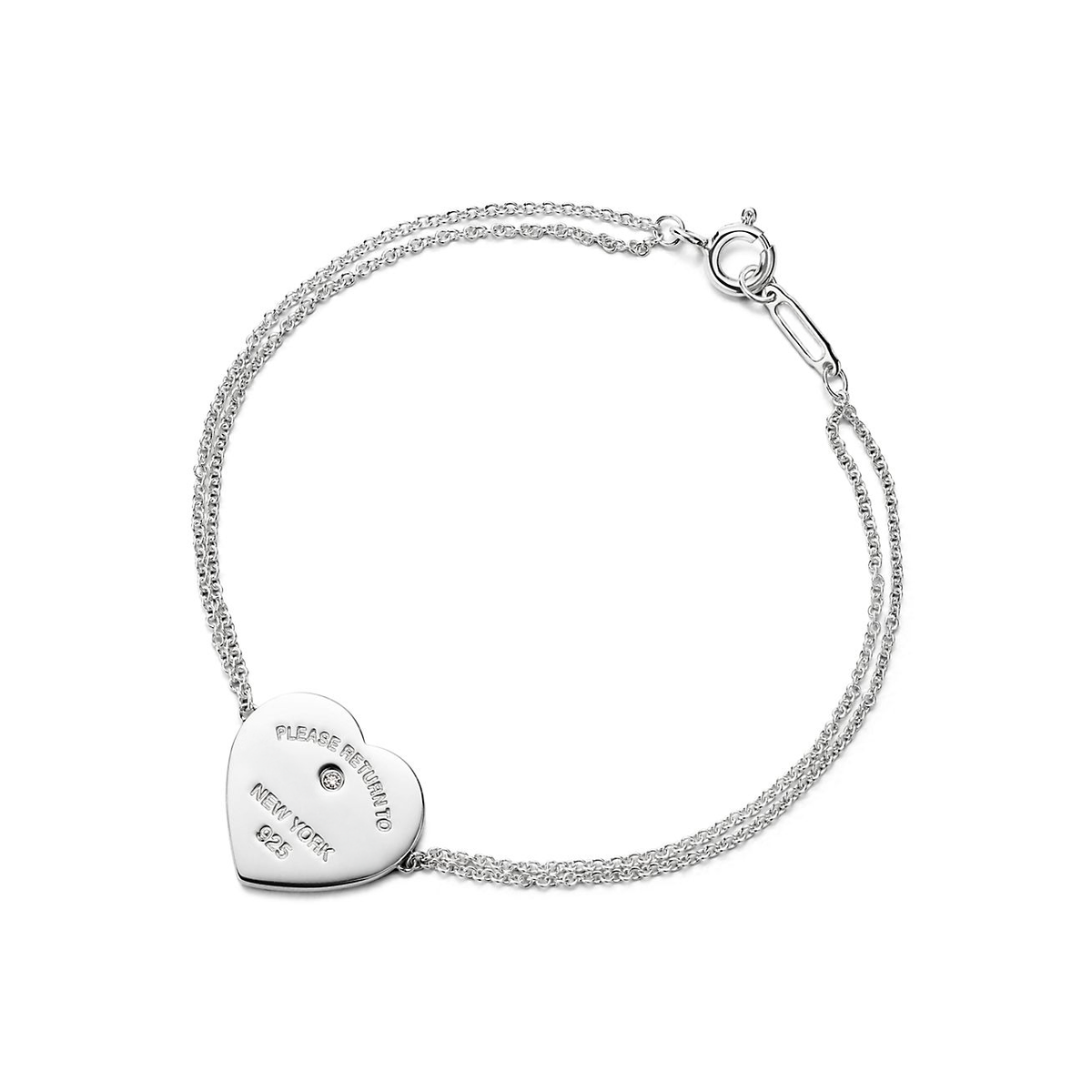 Pulsera Corazón Cadena Doble