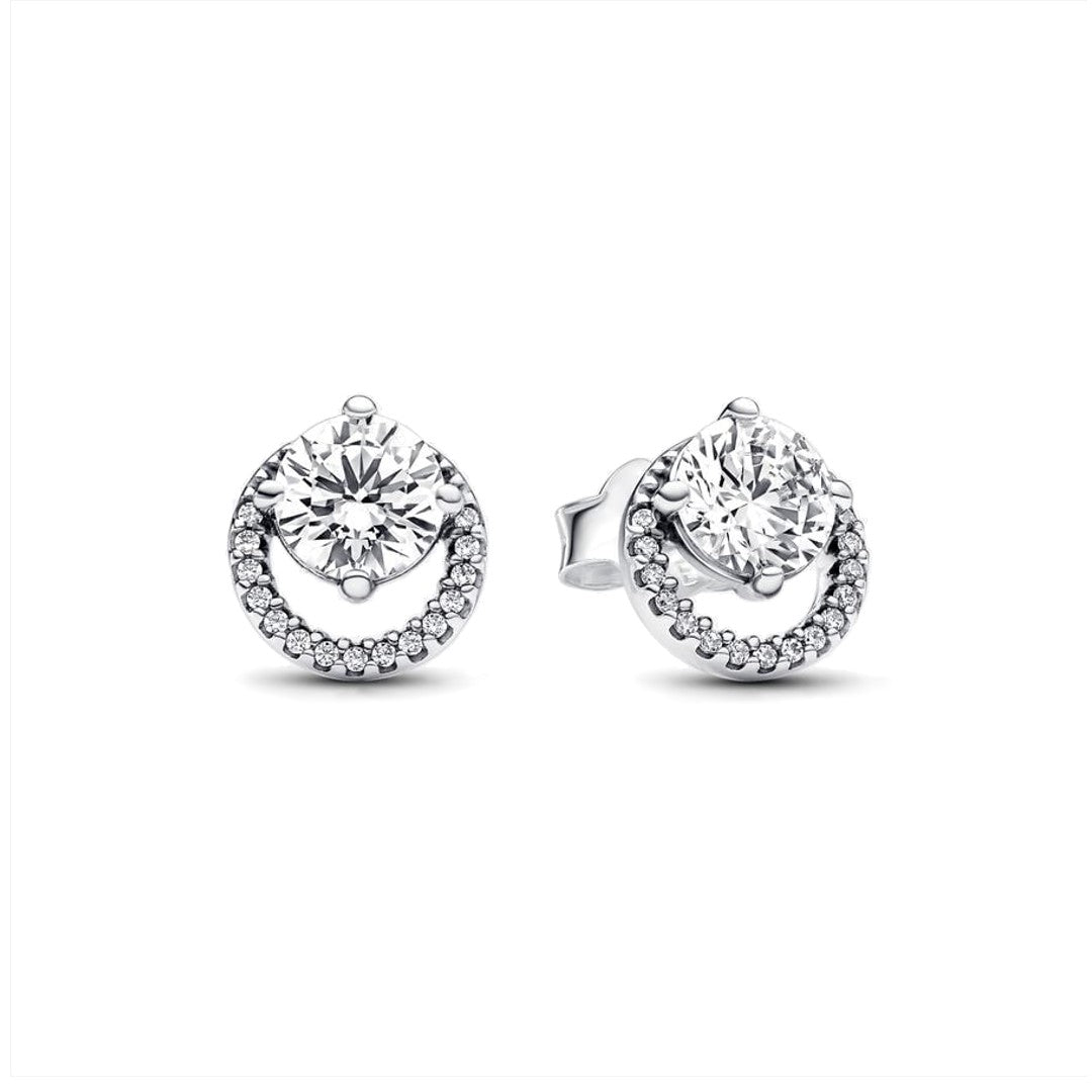 Pendientes Botón Brillante