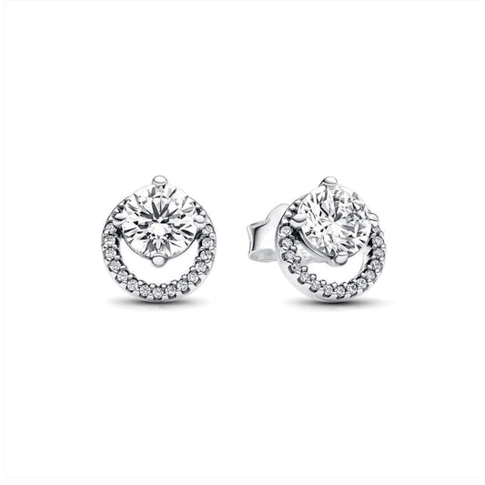 Pendientes Botón Brillante