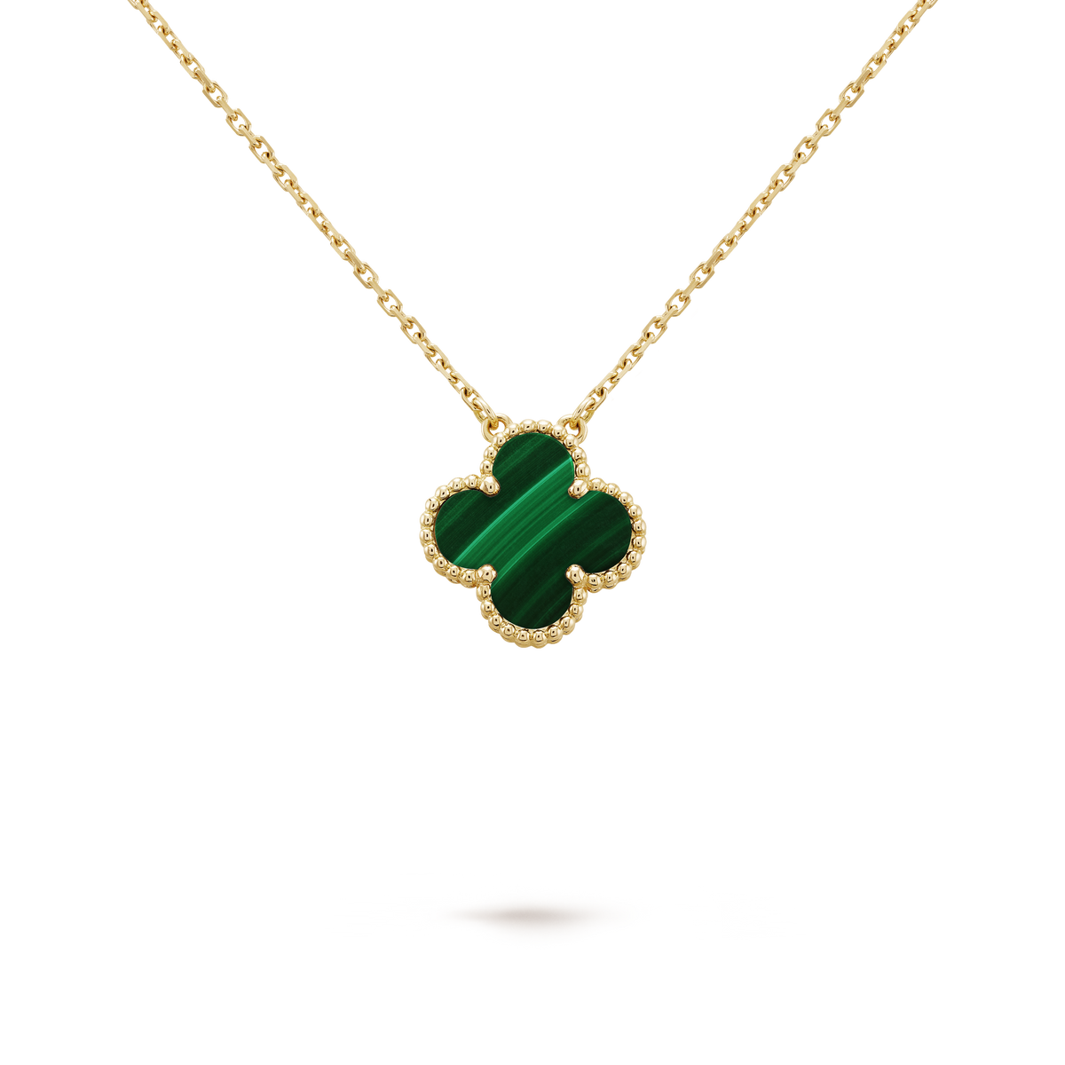 Collar Trébol Dorado y Verde