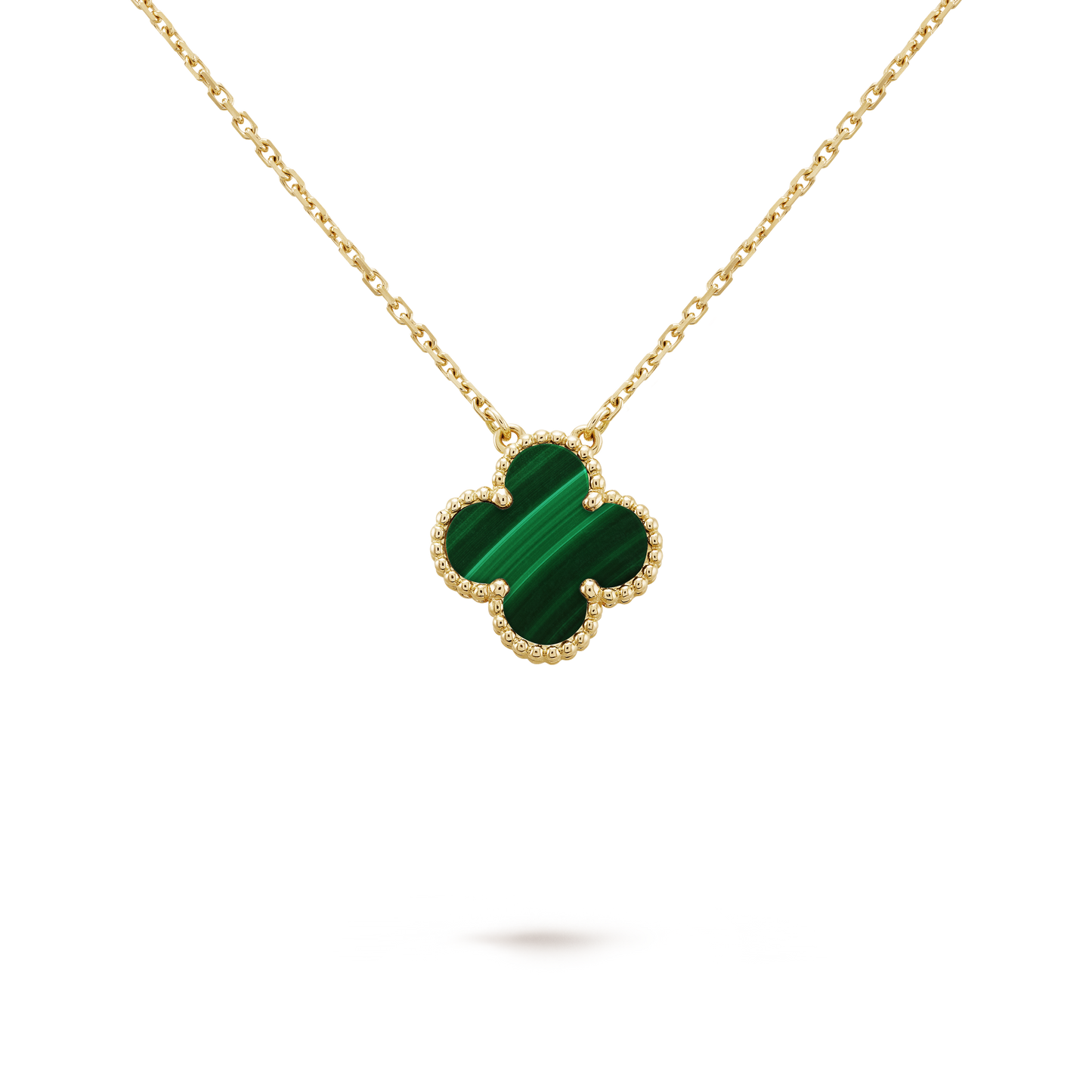 Collar Trébol Dorado y Verde