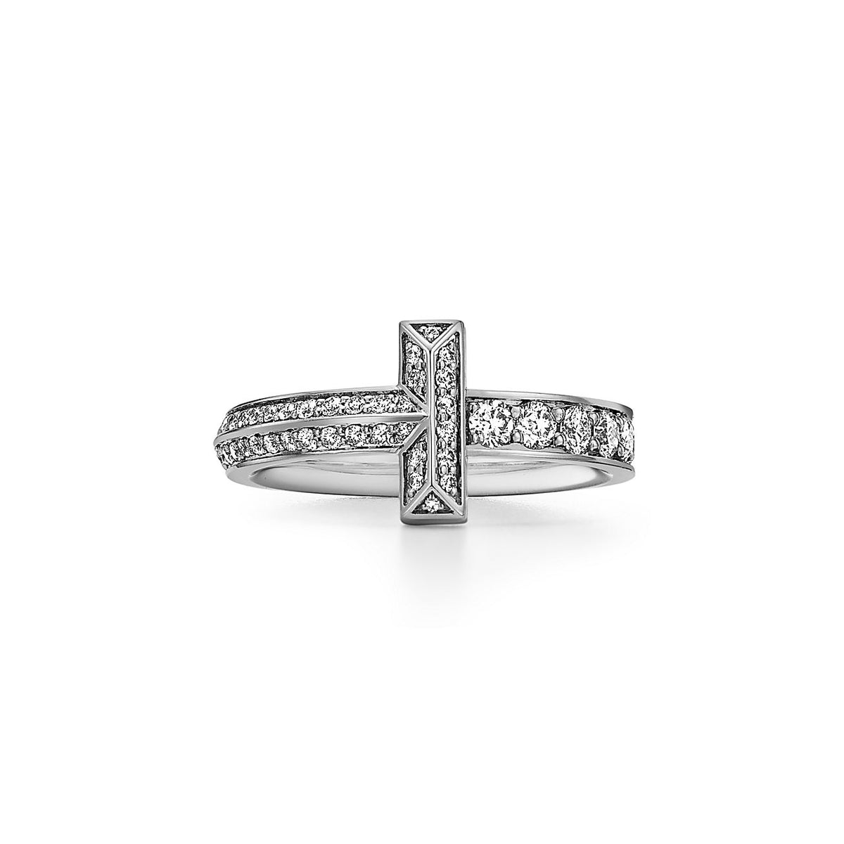 Anillo T1 Plateado Full Zirconias