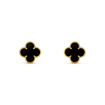 Pendientes Trébol Dorado y Negro