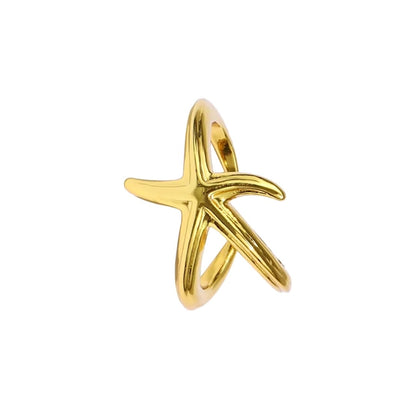 Anillo Estrella de Mar Dorado