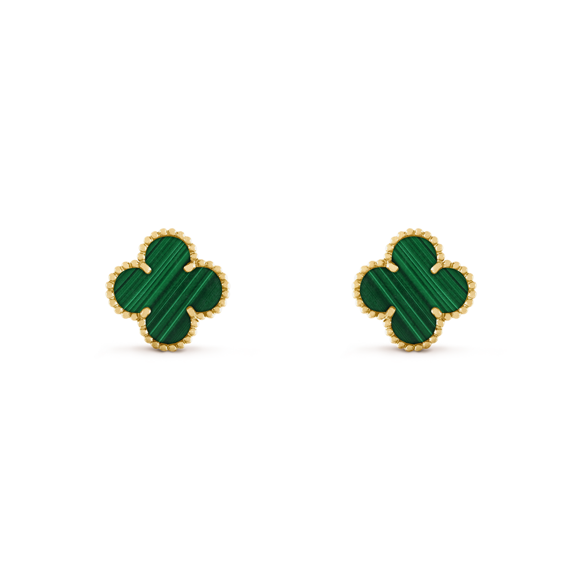 Pendientes Trébol Dorado y Verde
