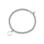 Pulsera Corazón Plateado