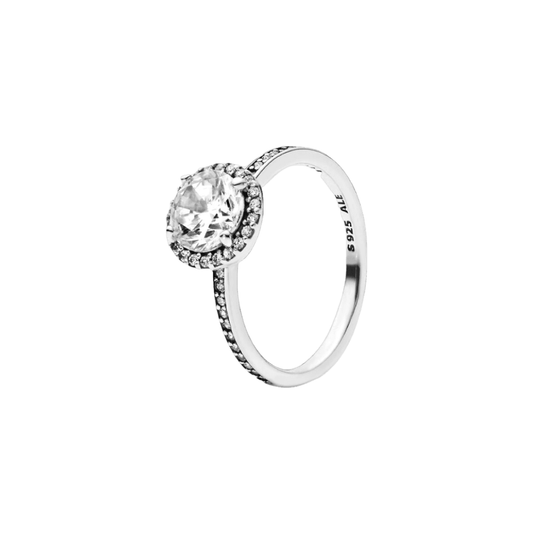 Anillo Clásico Zirconia Circular