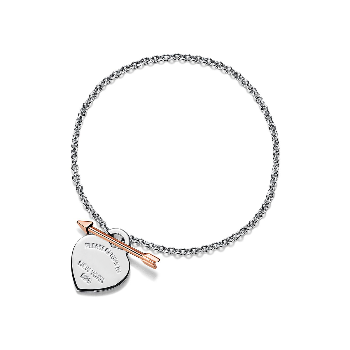Pulsera Corazón Flecha Rosada