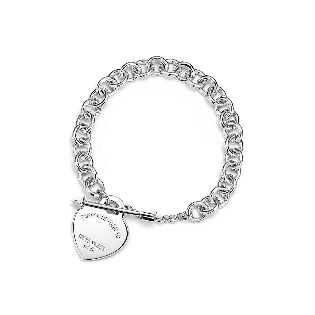 Pulsera Corazón Flecha Plateada