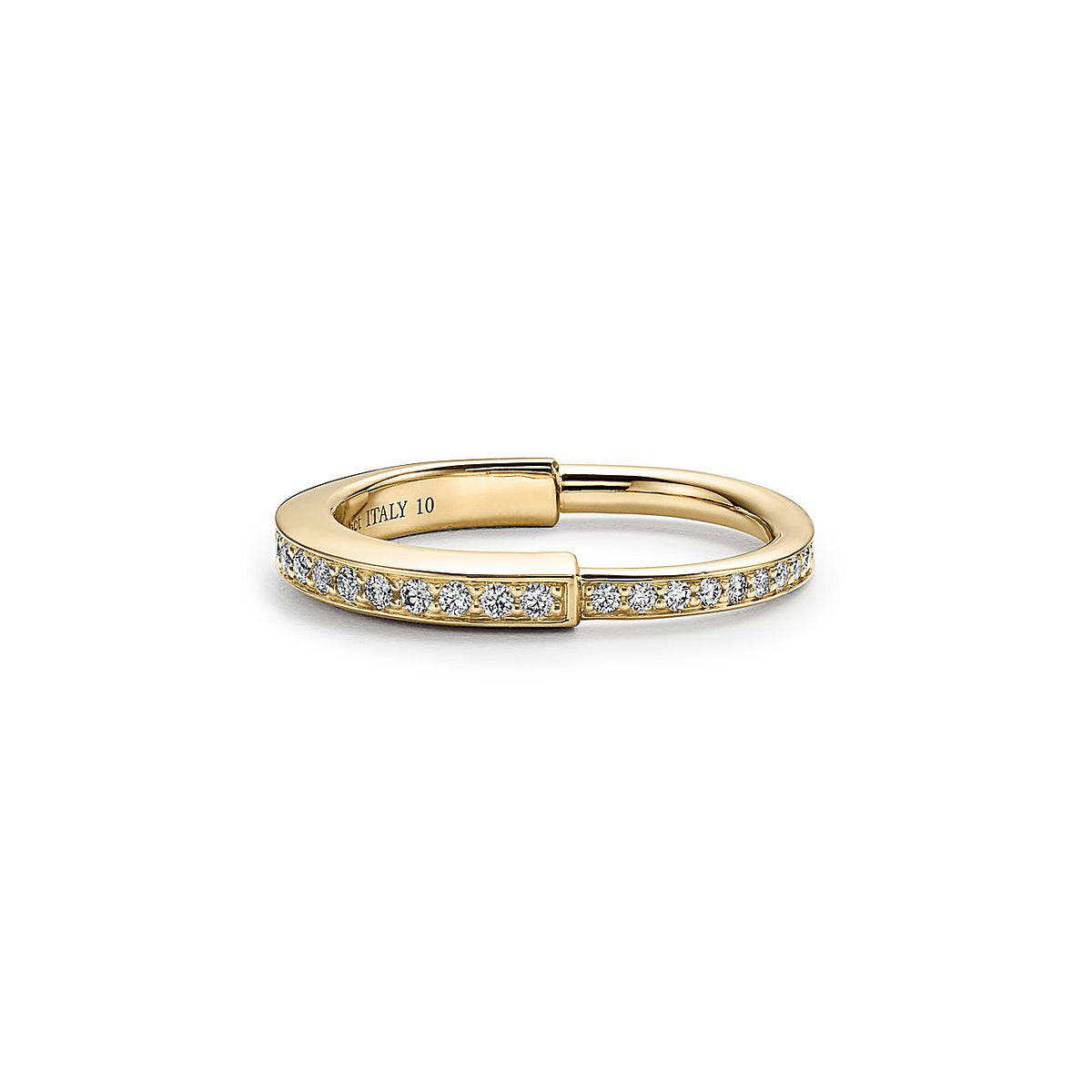Anillo Lock Dorado Full Zirconias