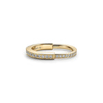 Anillo Lock Dorado Full Zirconias