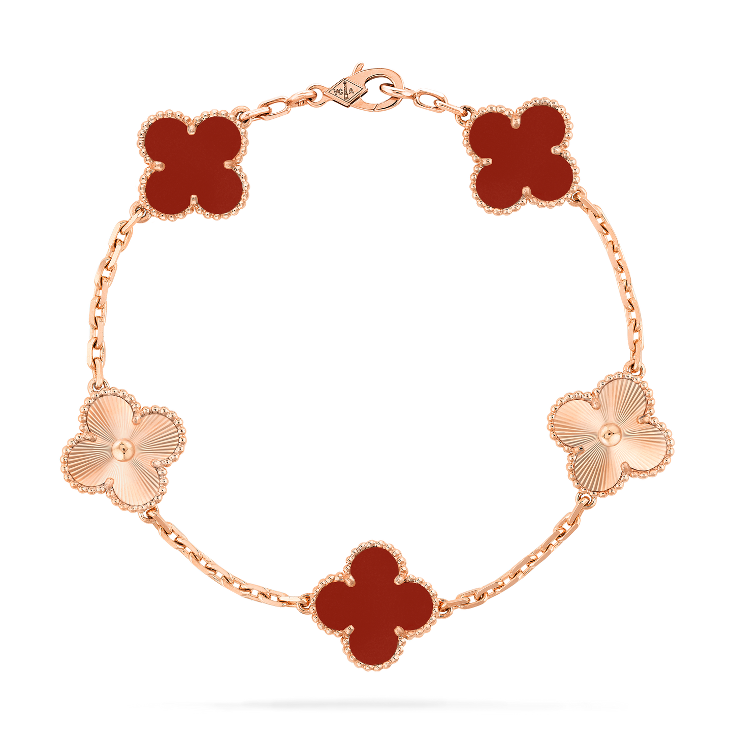 Pulsera Trébol Rosada y Rojo