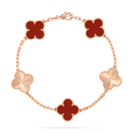 Pulsera Trébol Rosada y Rojo