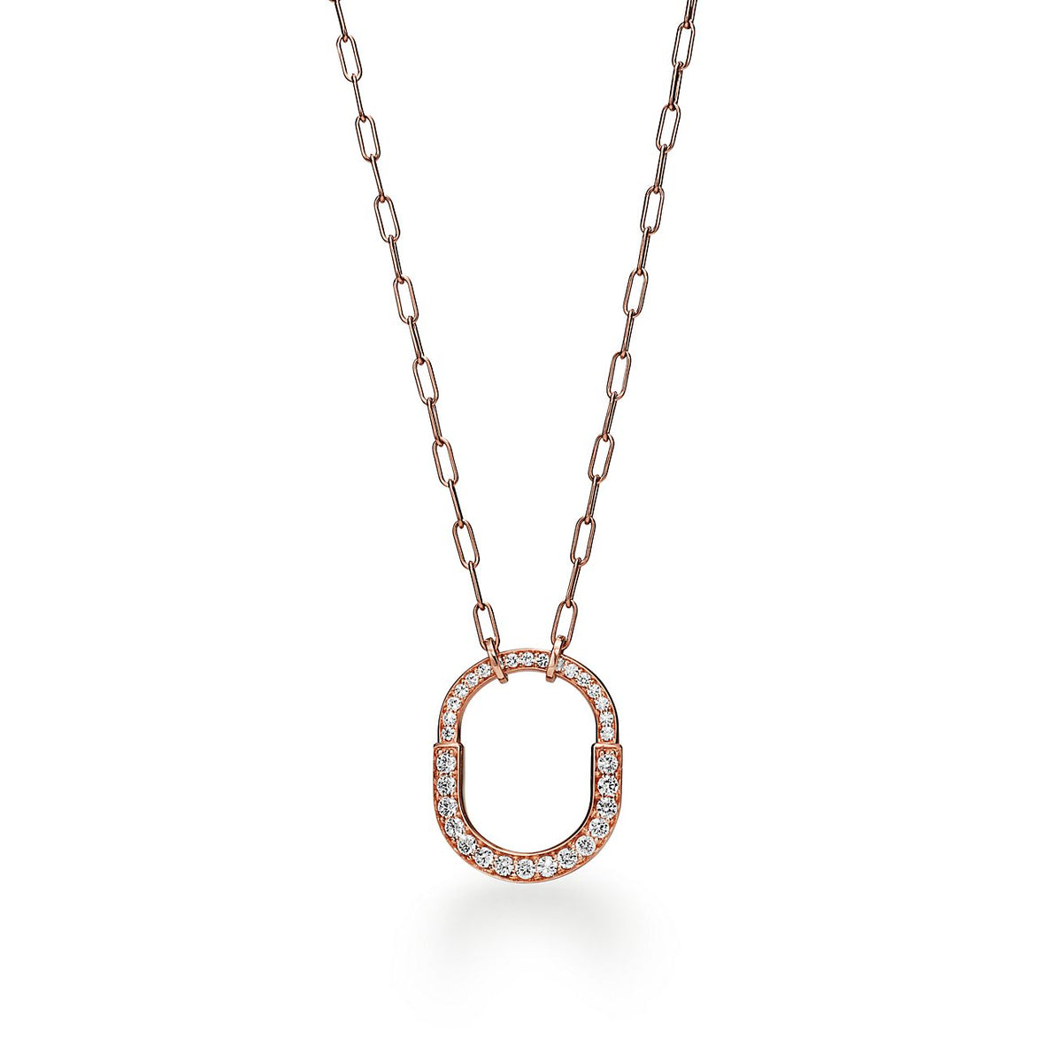 Collar Lock Rosado Full Zirconias