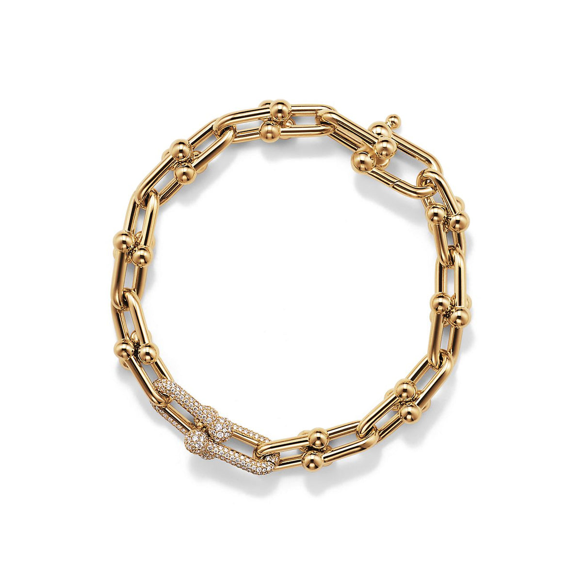 Pulsera Full Eslabones Dorados y Zirconias