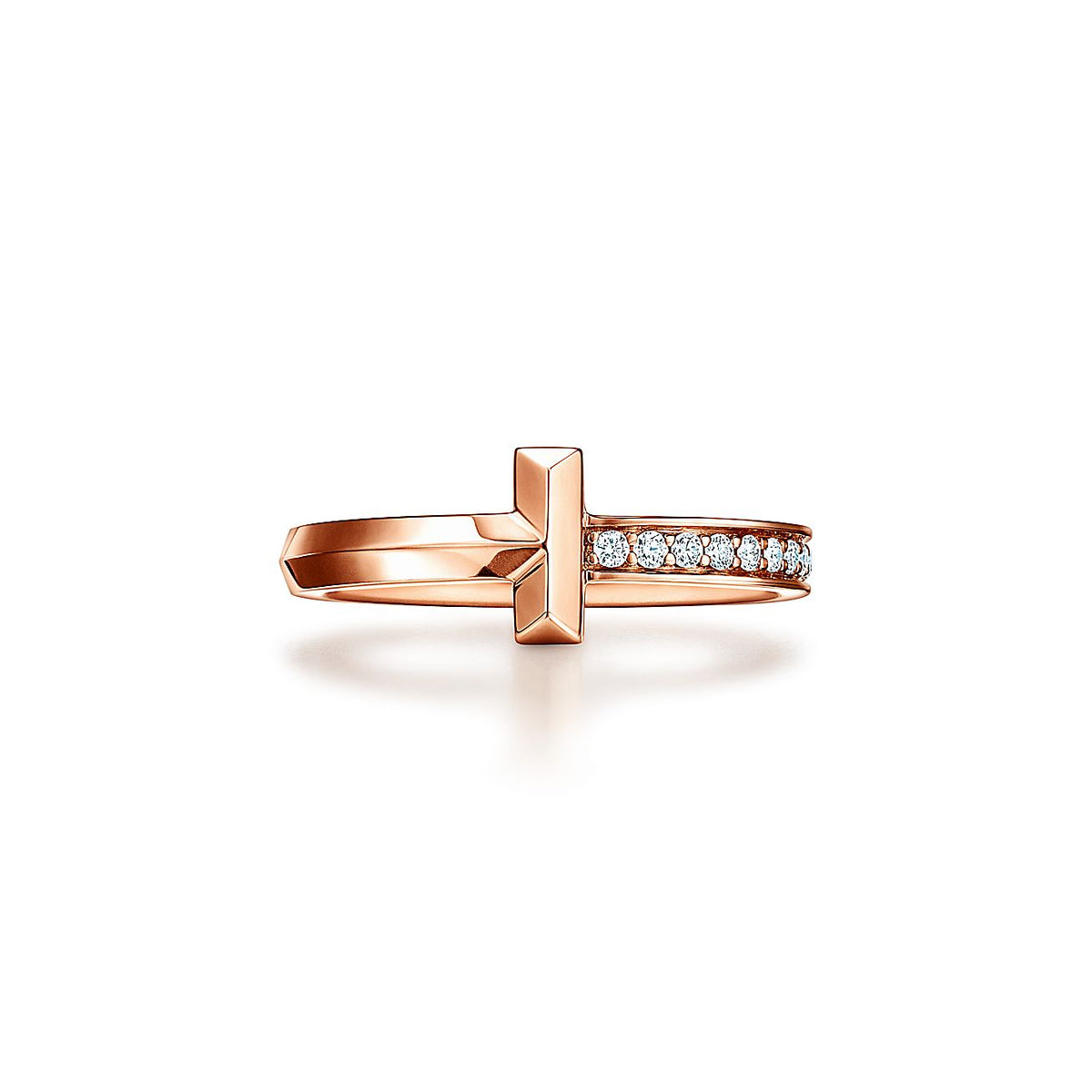 Anillo T Rosado y Zirconias