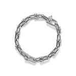 Pulsera Full Eslabones Plateado y Zirconias