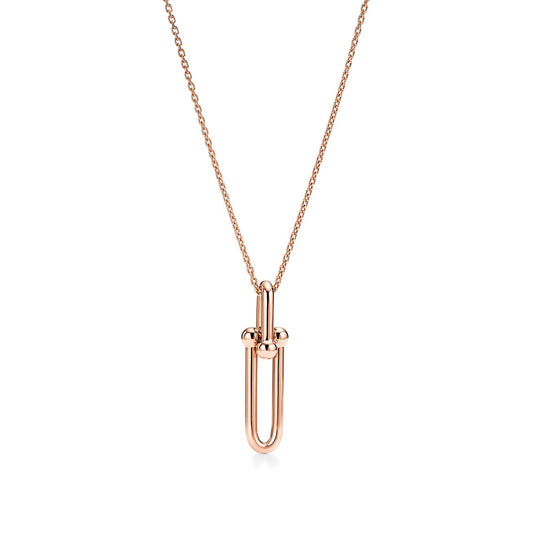 Collar Eslabon Rosado Vertical