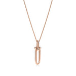 Collar Eslabon Rosado Vertical