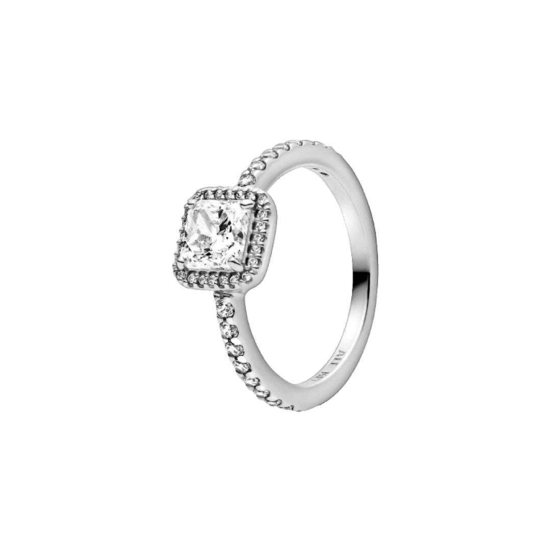 Anillo Clásico Cuadrado Full Zirconias