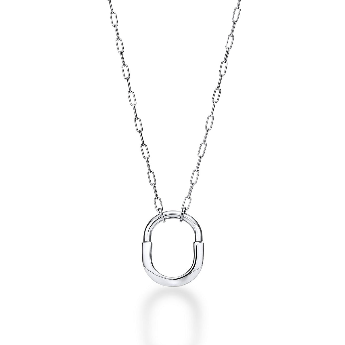 Collar Lock Grande Plateado