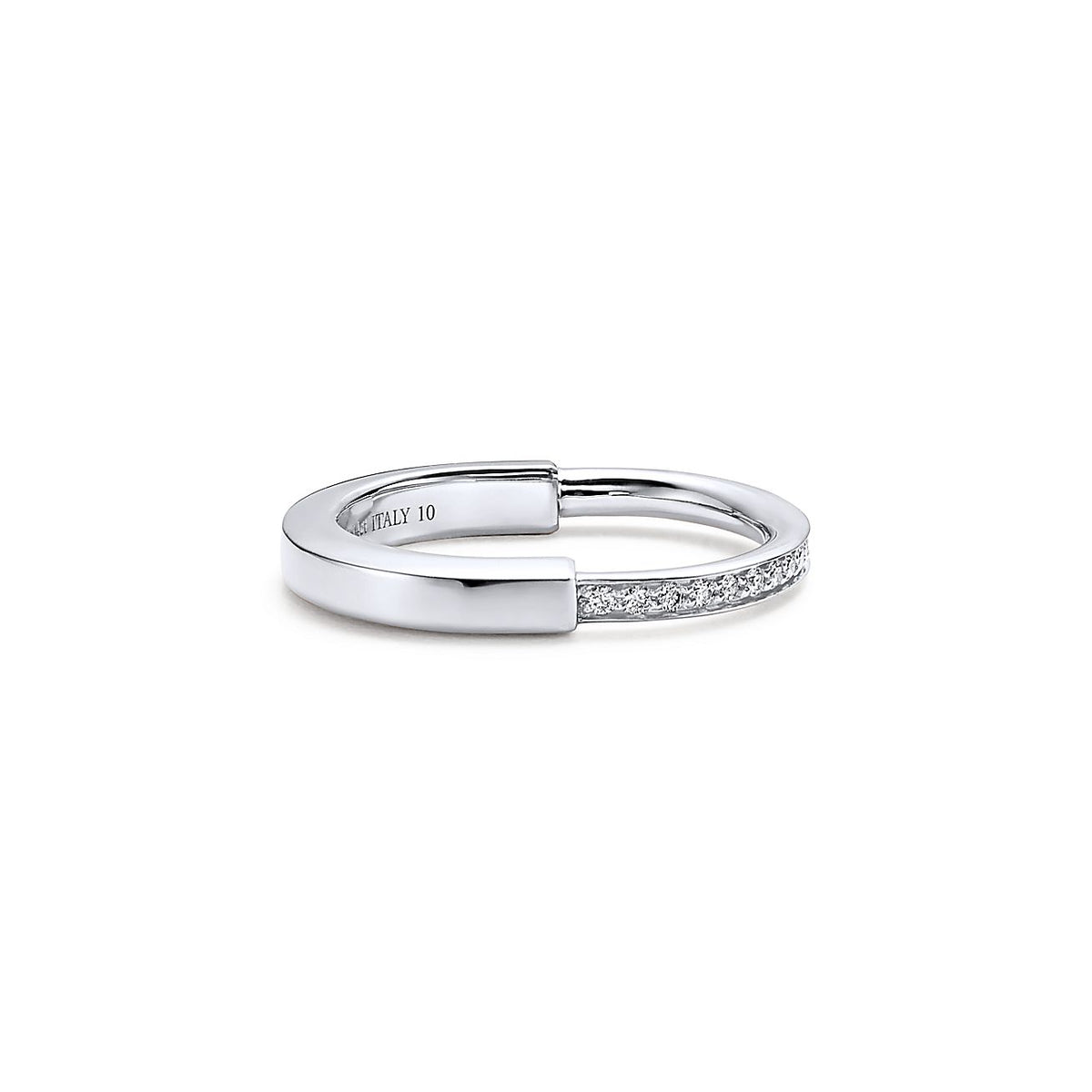 Anillo Lock Plateado y Zirconias