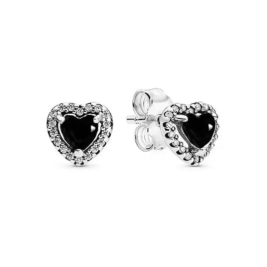 Pendientes Corazón Negro