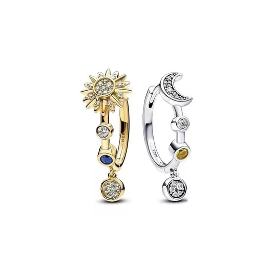 Pendientes Aro Sol y Luna