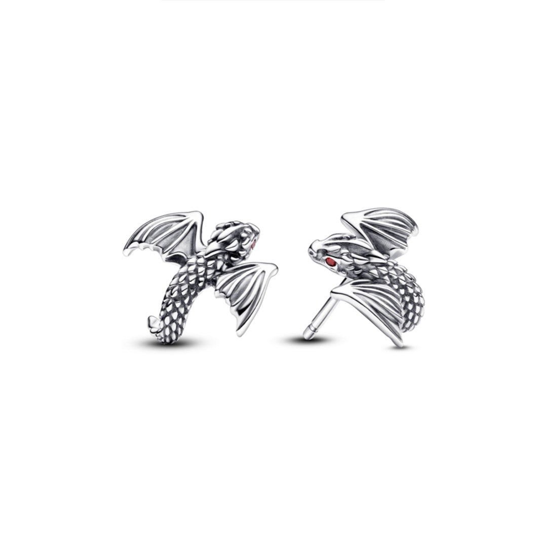 Pendientes Dragón Plateado