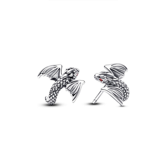 Pendientes Dragón Plateado