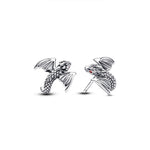 Pendientes Dragón Plateado