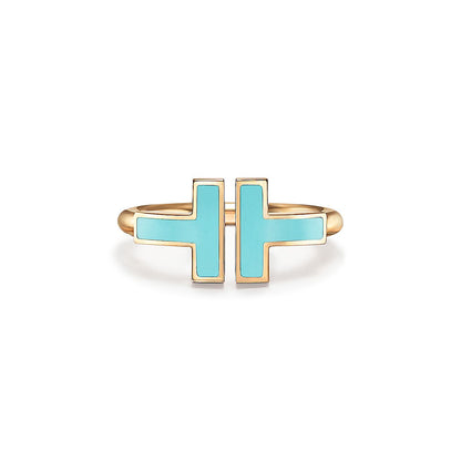 Anillo Dorado T Azul