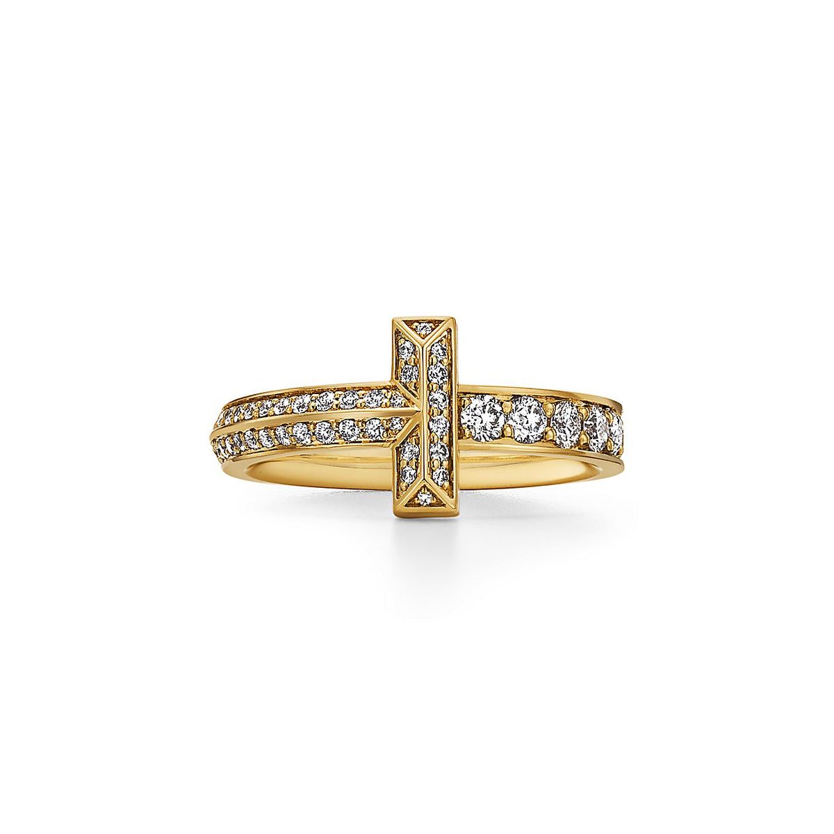 Anillo T1 Dorado Full Zirconias
