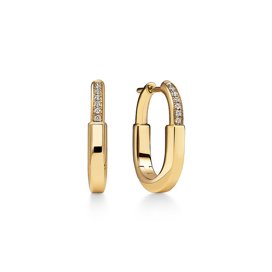 Pendientes Locks Dorados y Zirconias