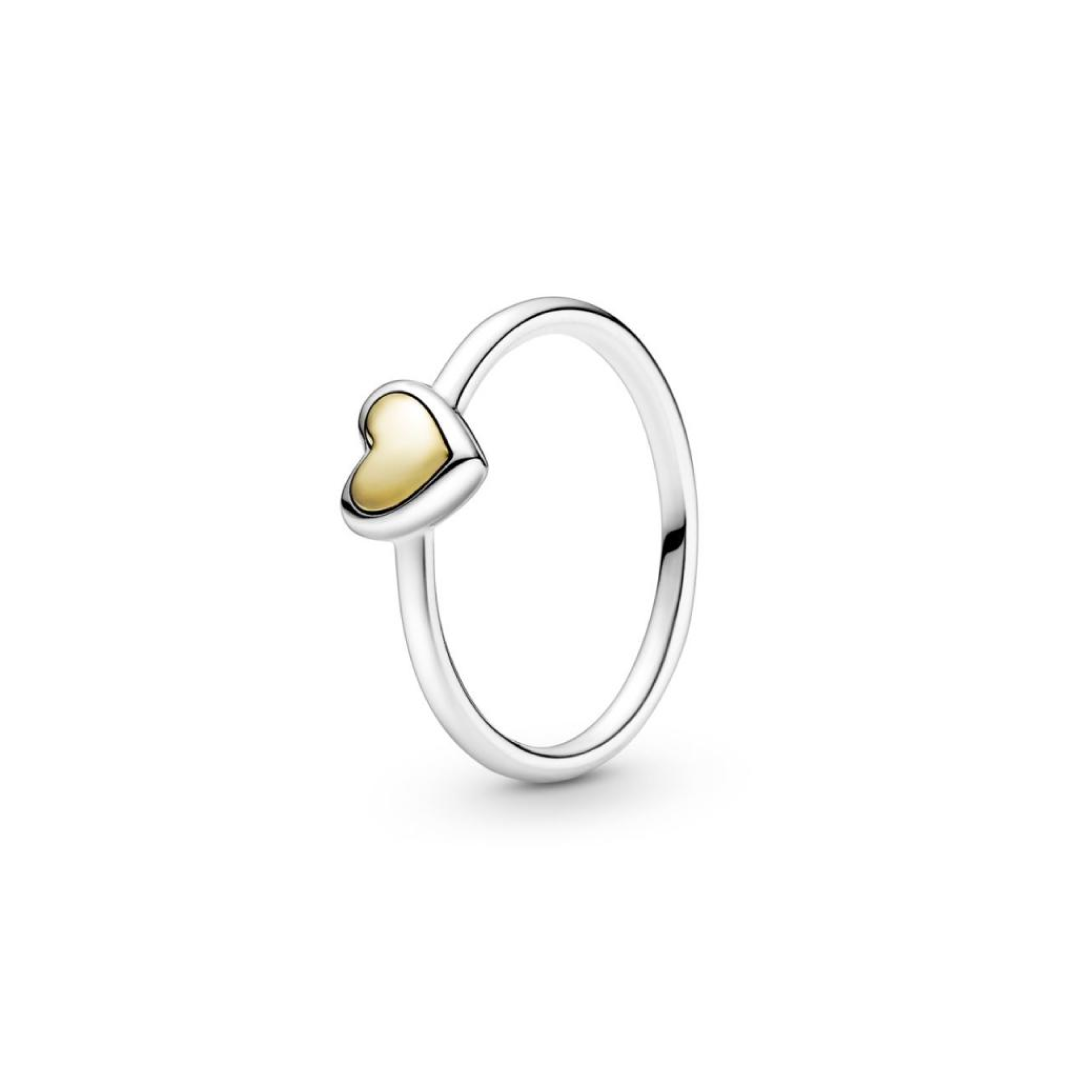 Anillo Clásico Corazón Dorado