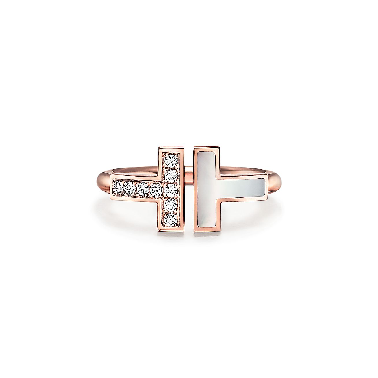 Anillo Rosado T Plateada