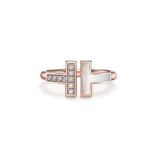 Anillo Rosado T Plateada