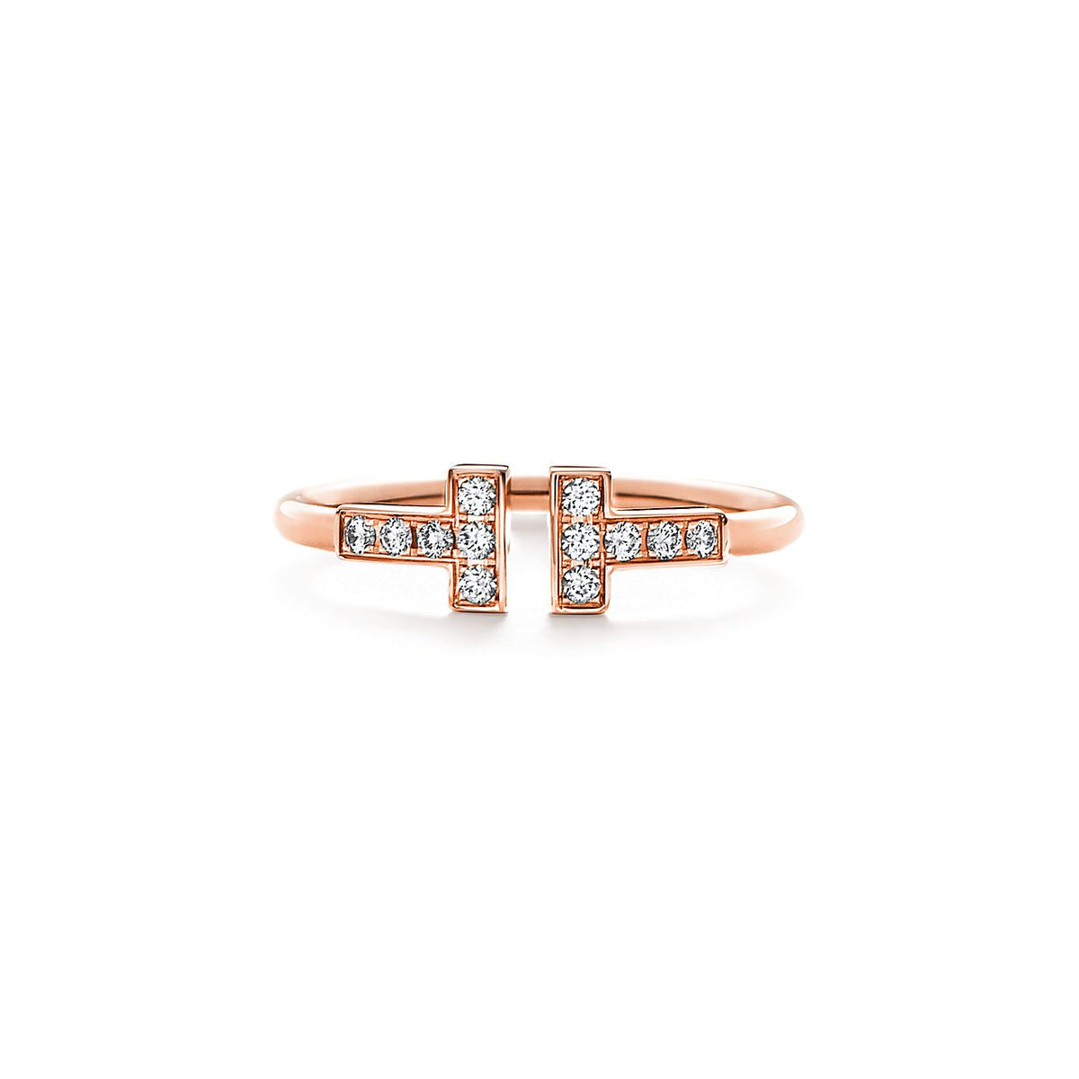 Anillo T Rosado y Zirconias