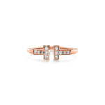 Anillo T Rosado y Zirconias