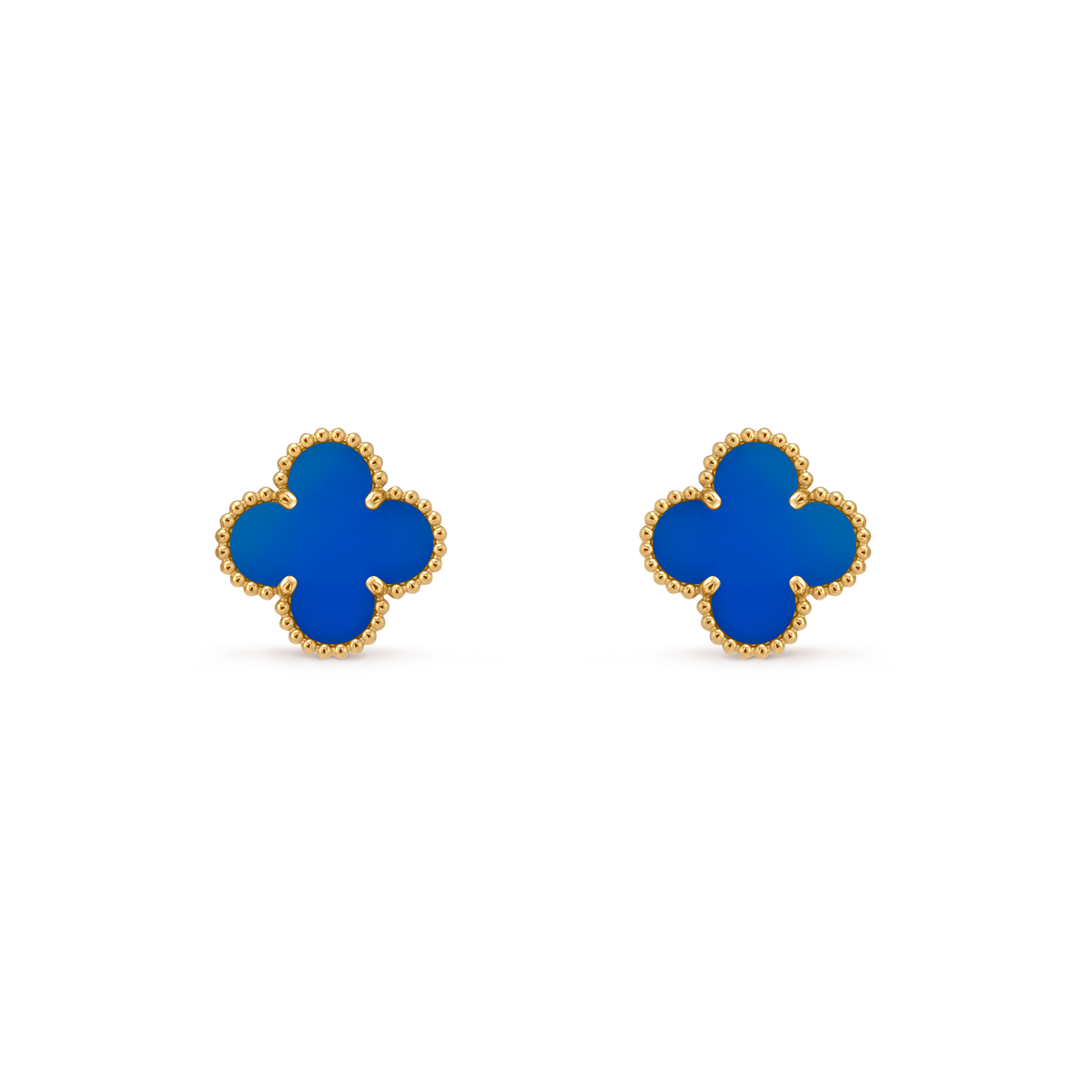 Pendientes Trébol Dorado y Azul
