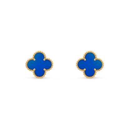 Pendientes Trébol Dorado y Azul
