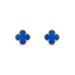 Pendientes Trébol Dorado y Azul